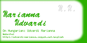 marianna udvardi business card